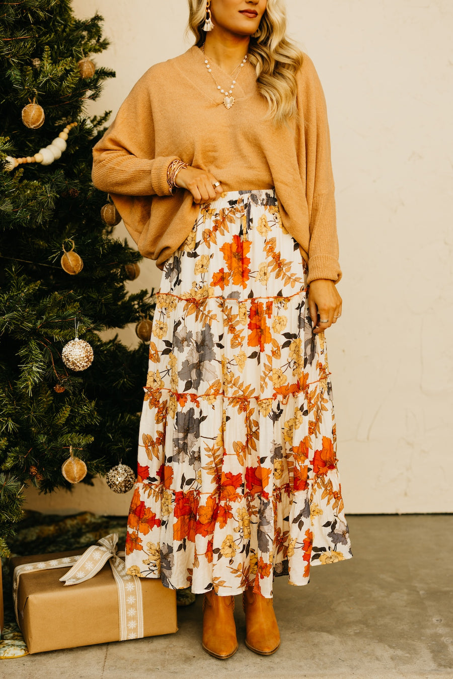 The Hailey Tiered Leaf Skirt