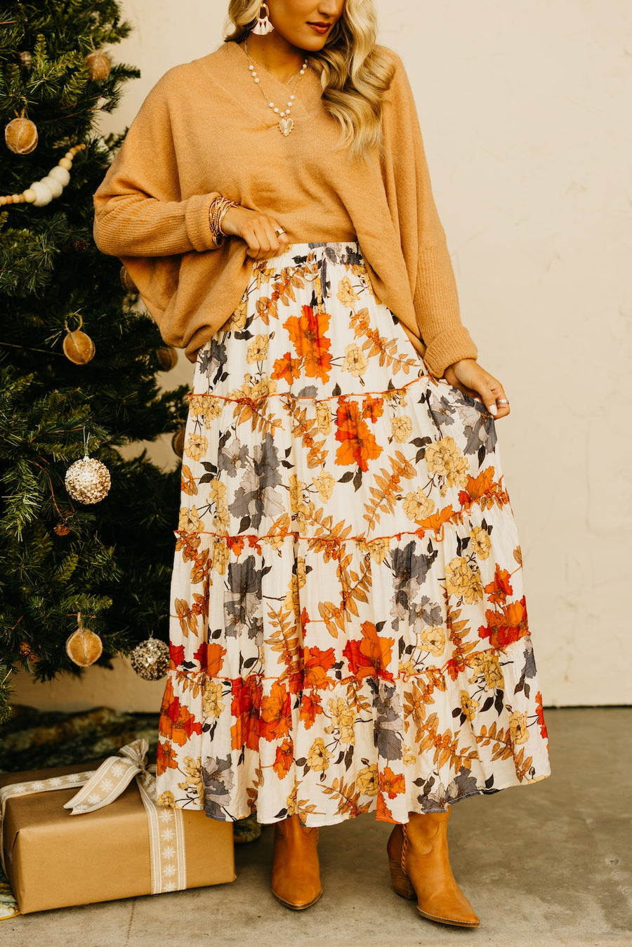 The Hailey Tiered Leaf Skirt