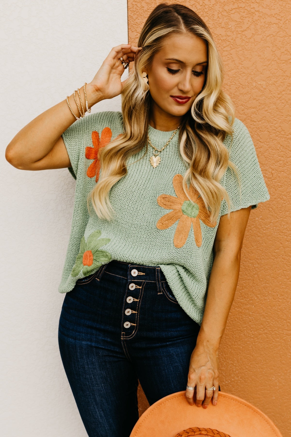 The Kairi Floral Dolman Sleeve Sweater Top