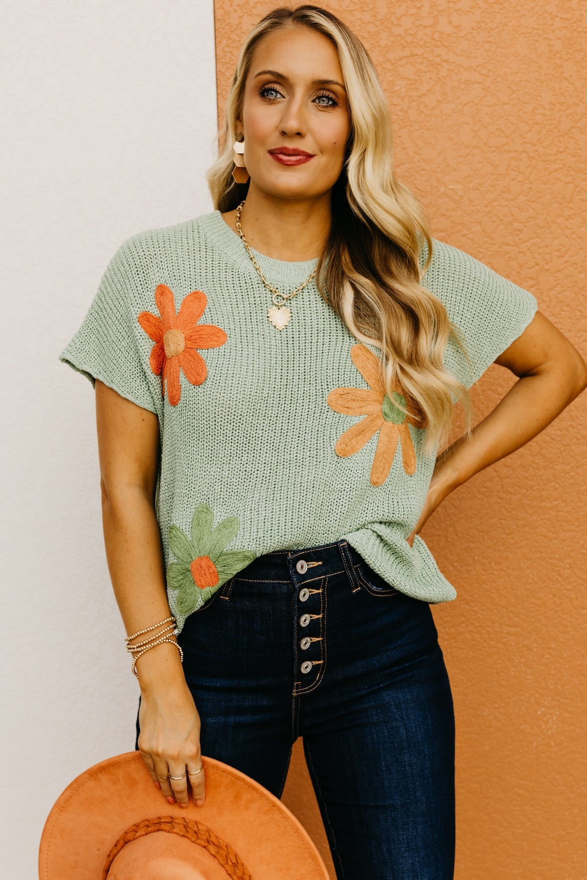 The Kairi Floral Dolman Sleeve Sweater Top