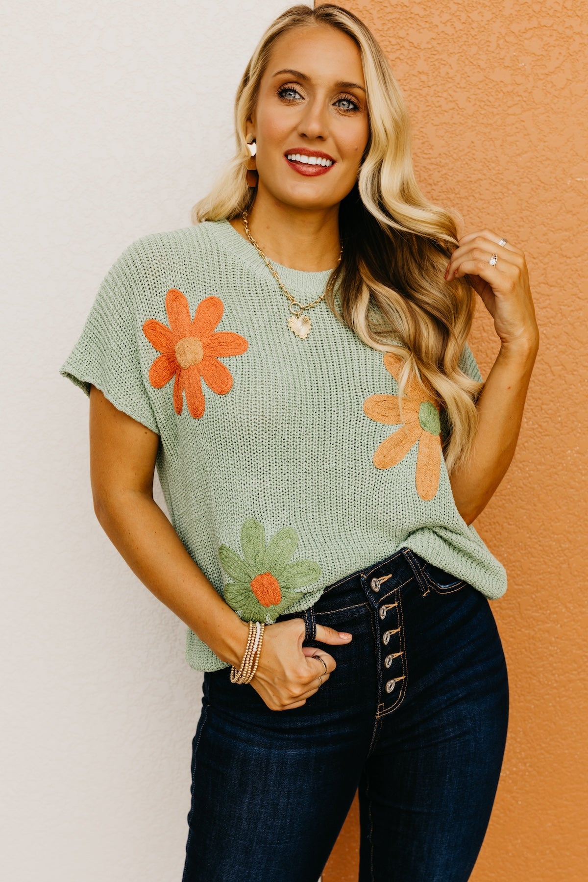 The Kairi Floral Dolman Sleeve Sweater Top