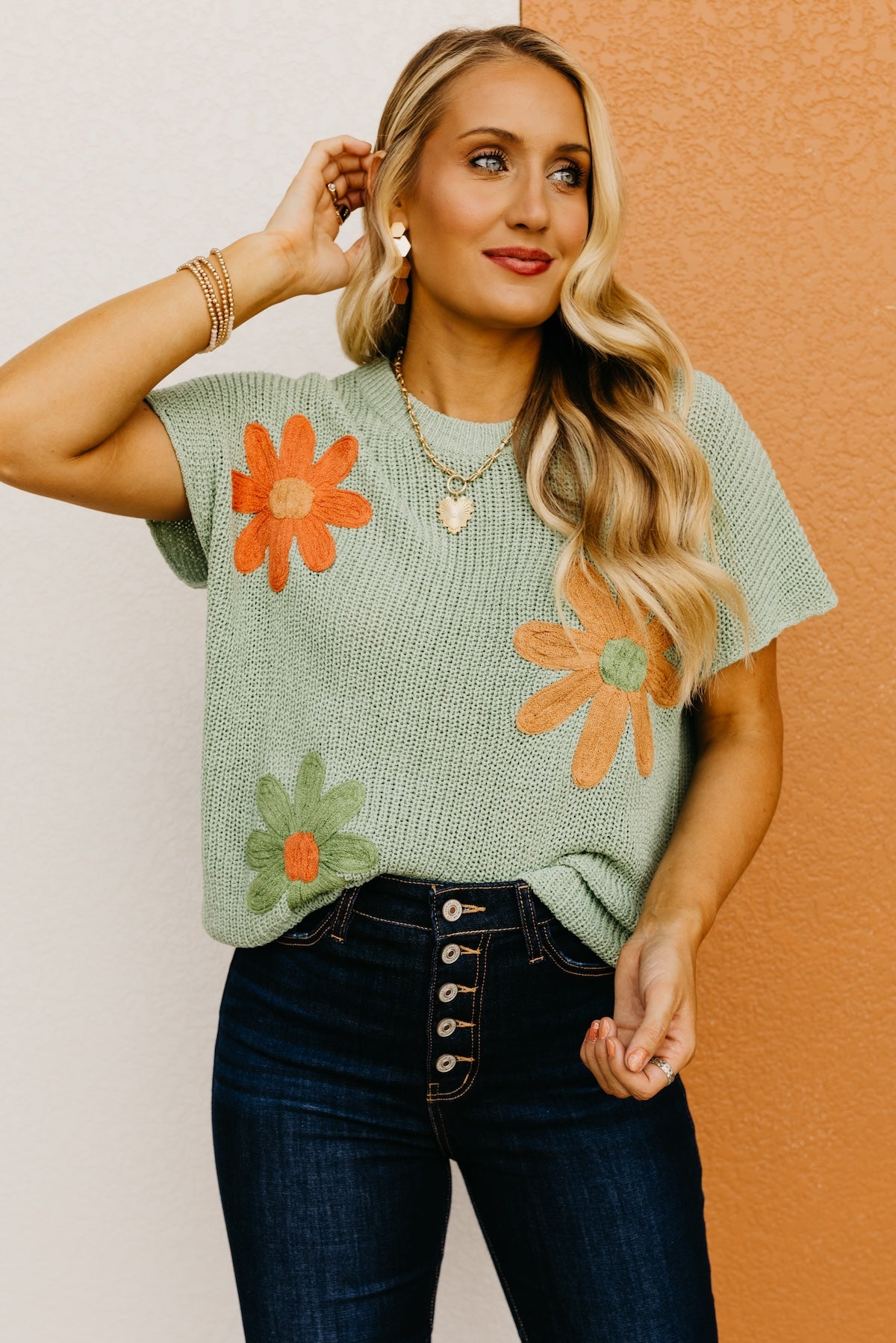 The Kairi Floral Dolman Sleeve Sweater Top