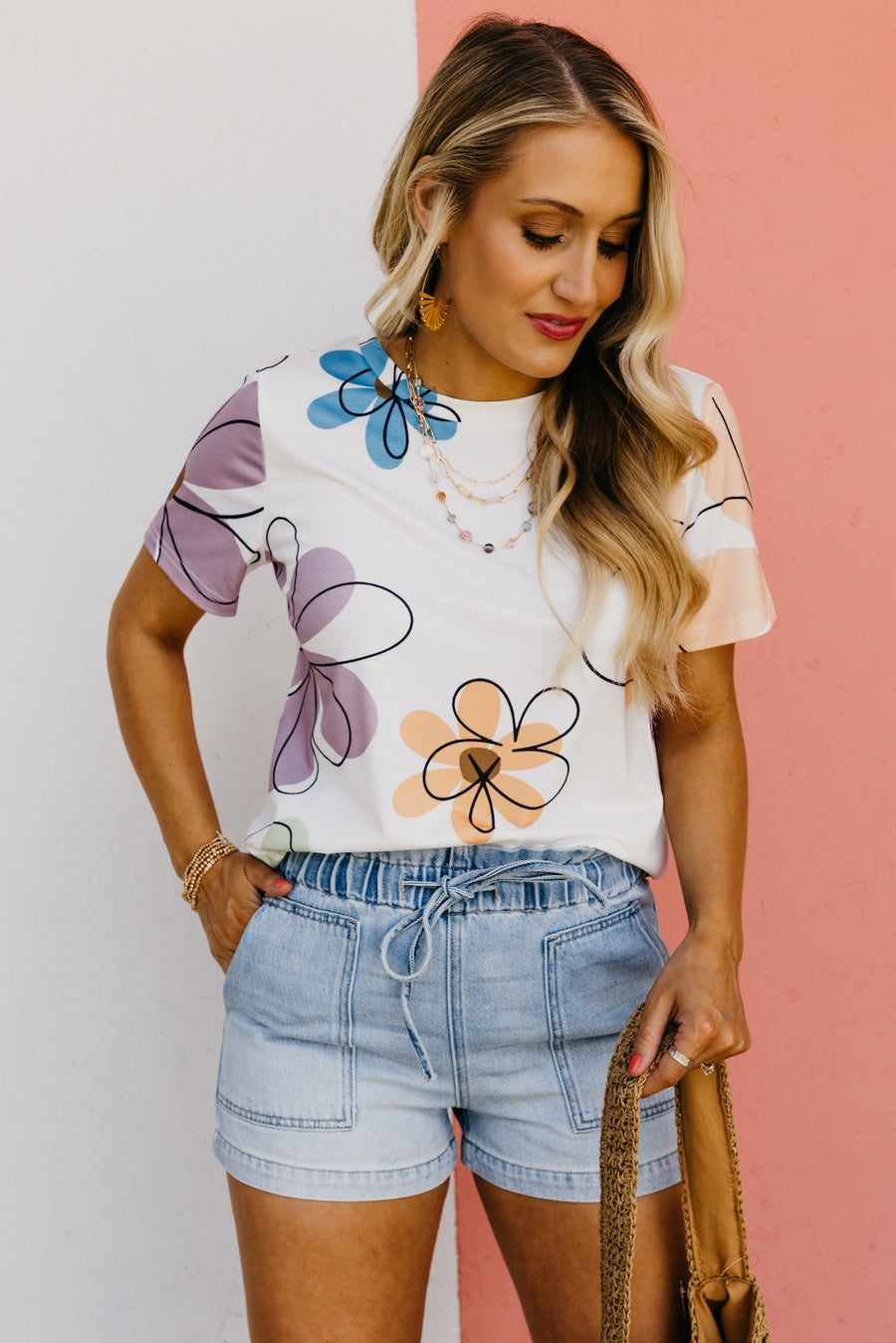 The Emelia Floral Round Neck Tee