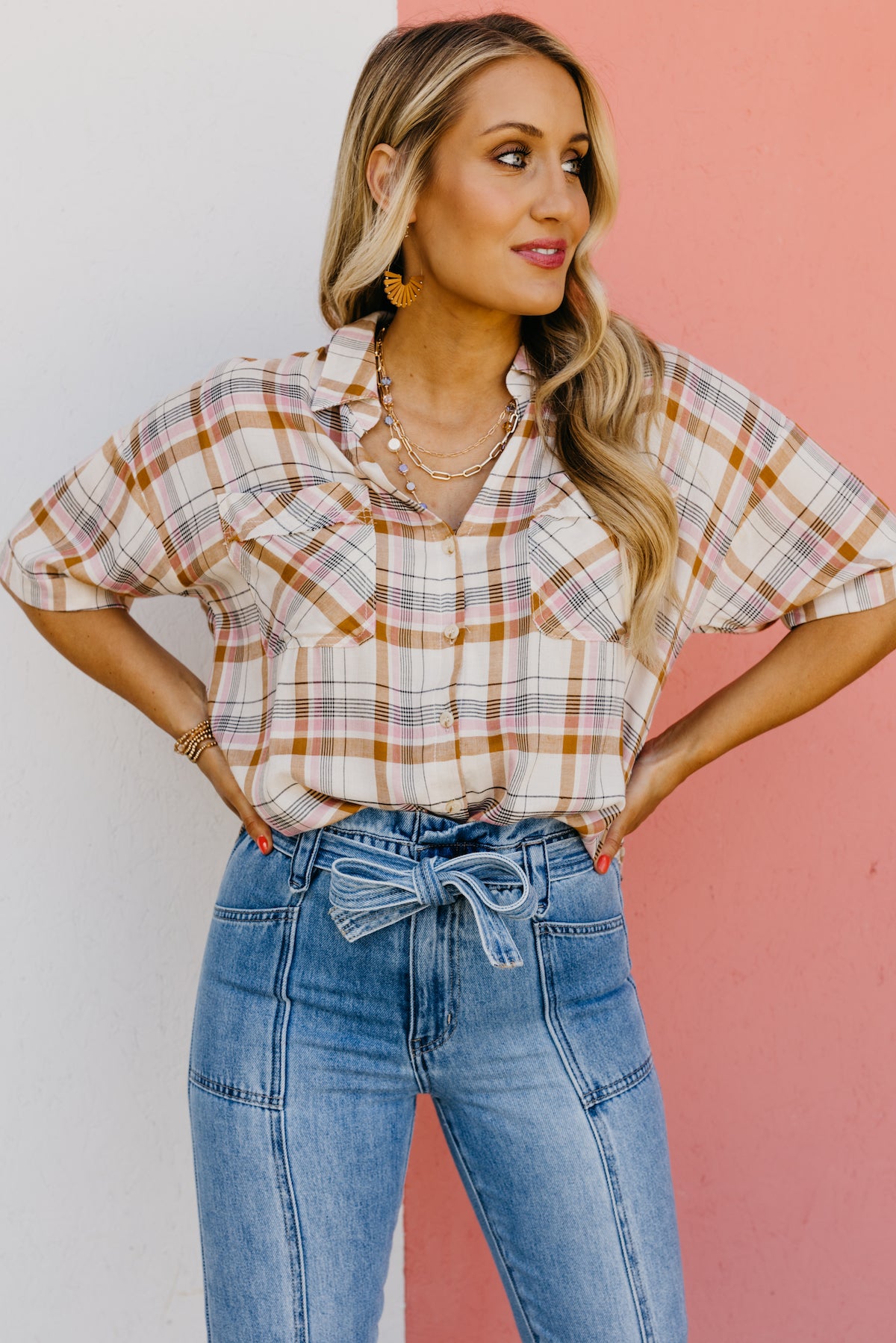 The Leyla Plaid Oversized Shirt