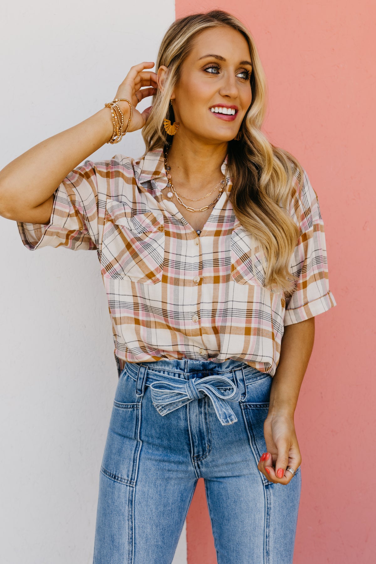 The Leyla Plaid Oversized Shirt