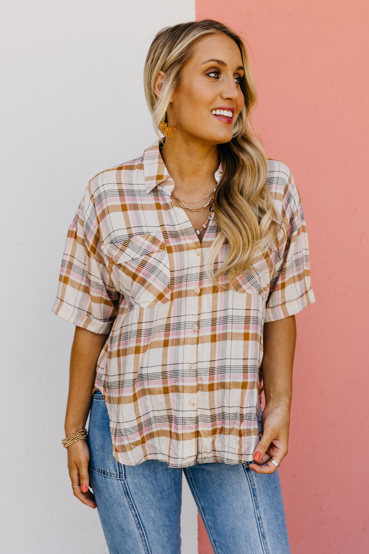 The Leyla Plaid Oversized Shirt