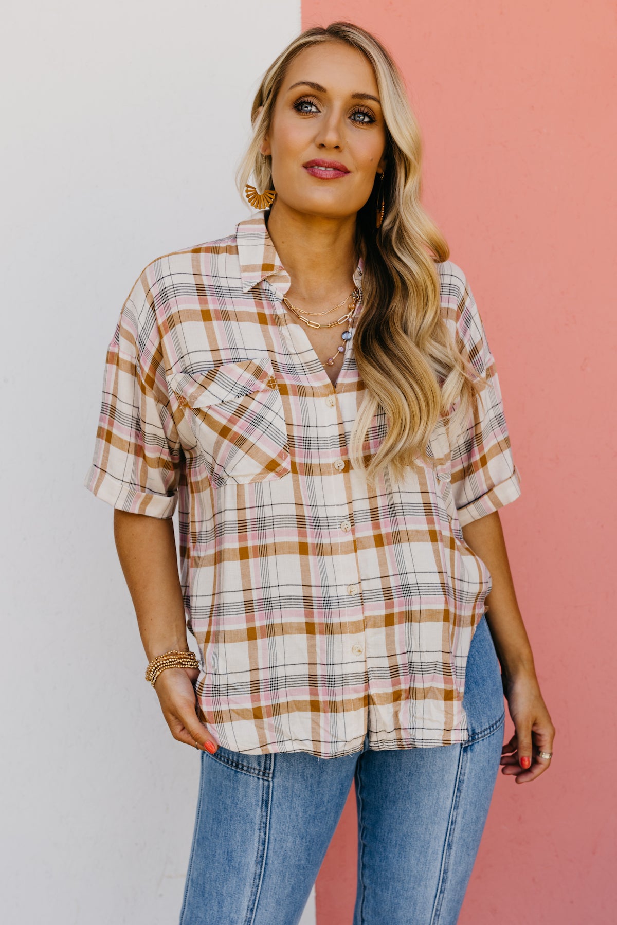 The Leyla Plaid Oversized Shirt