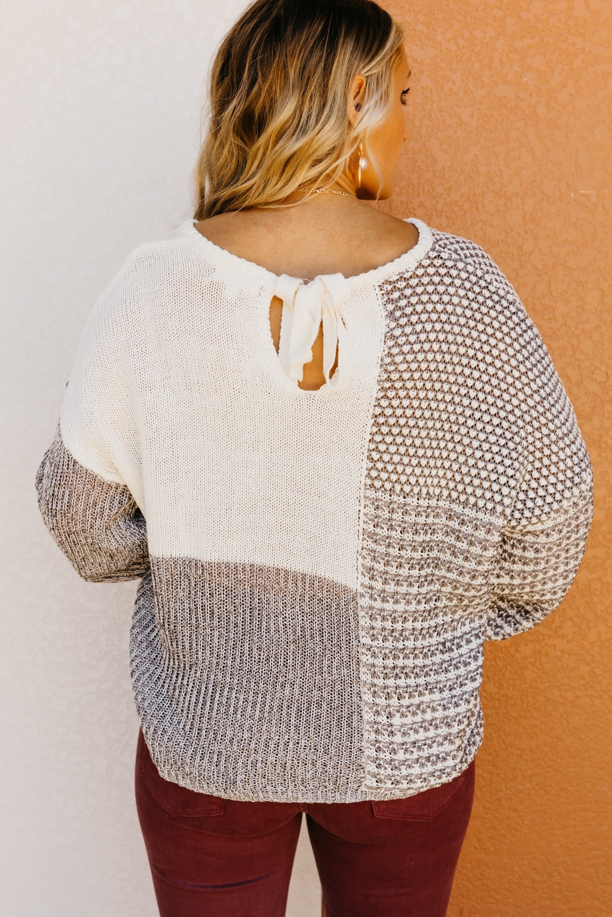 The Arturo Tie Back Block Sweater