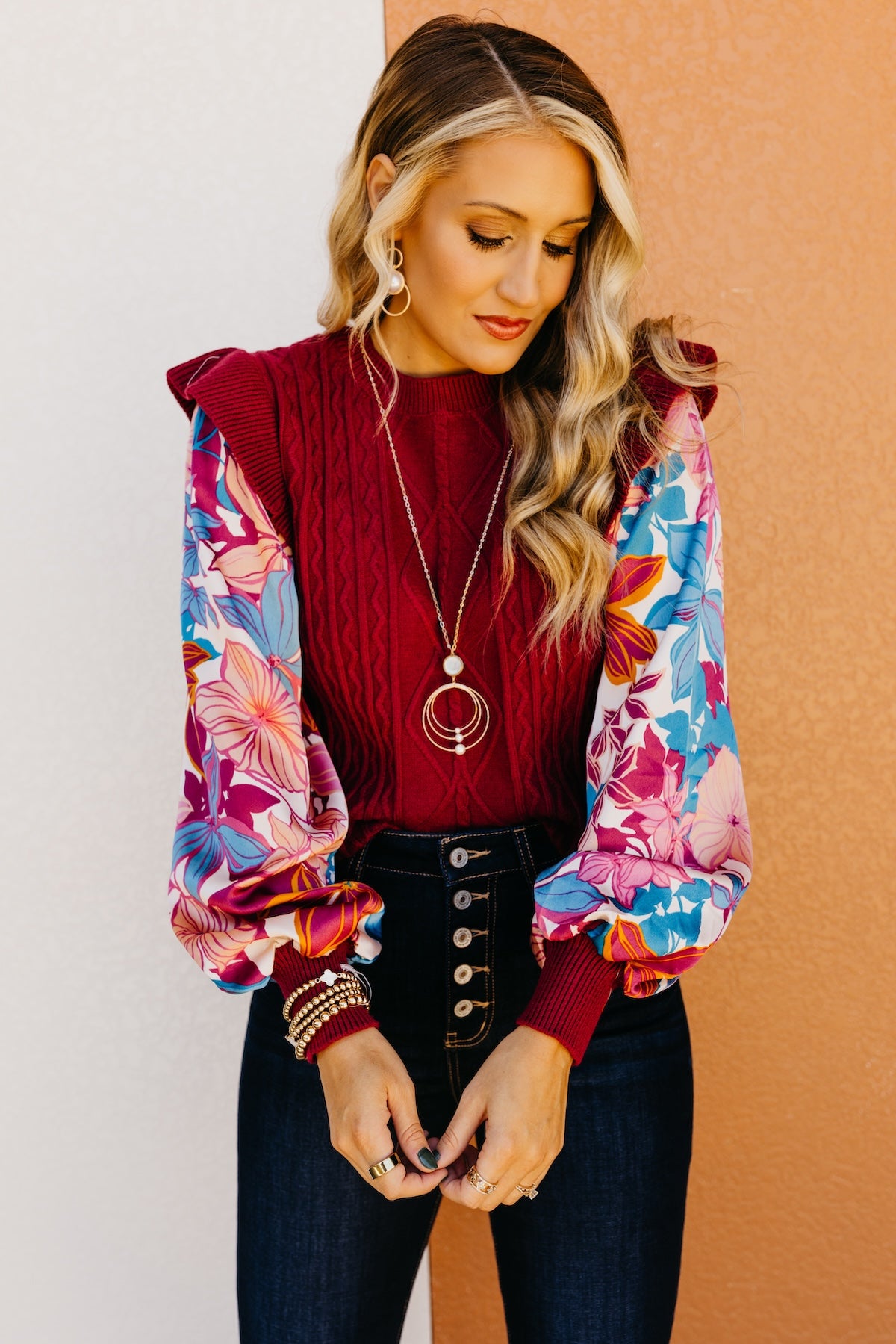 The Joellen Mixed Media Sweater