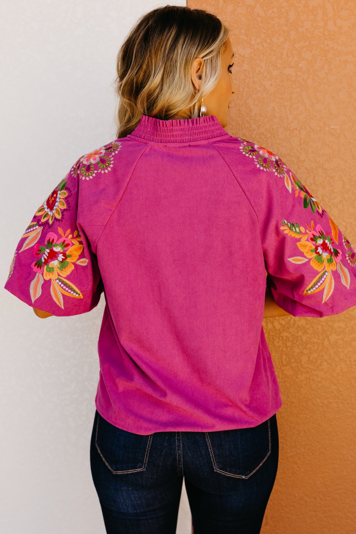 The Yadiel Embroidered Puff Sleeve Top