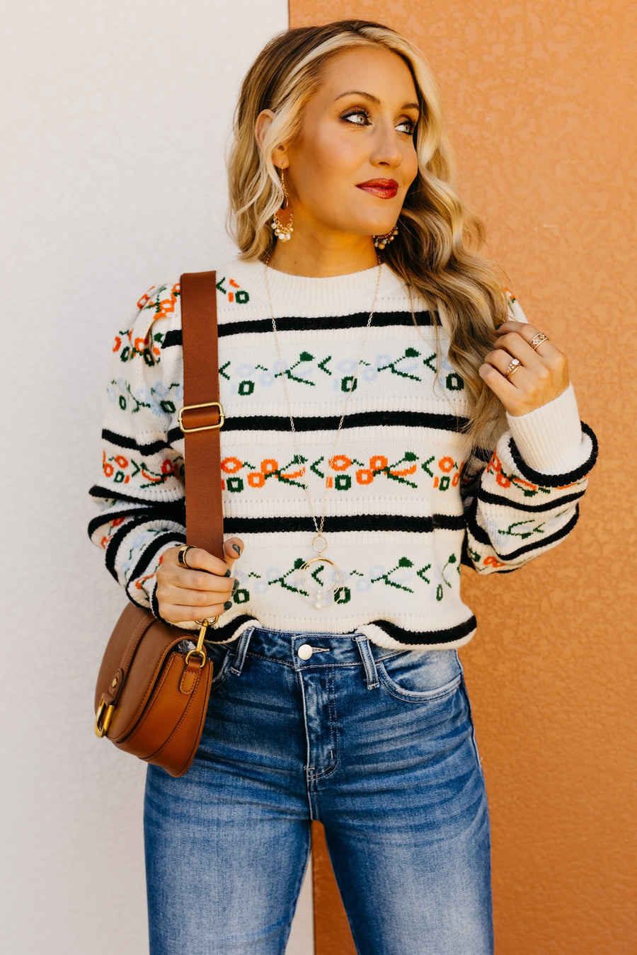 The Layla Floral Stripe Sweater