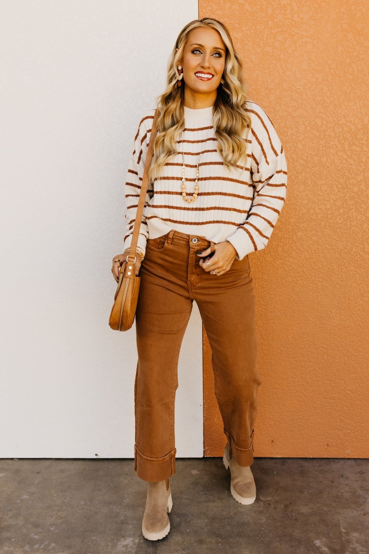 The Mia Striped Crew Neck Sweater