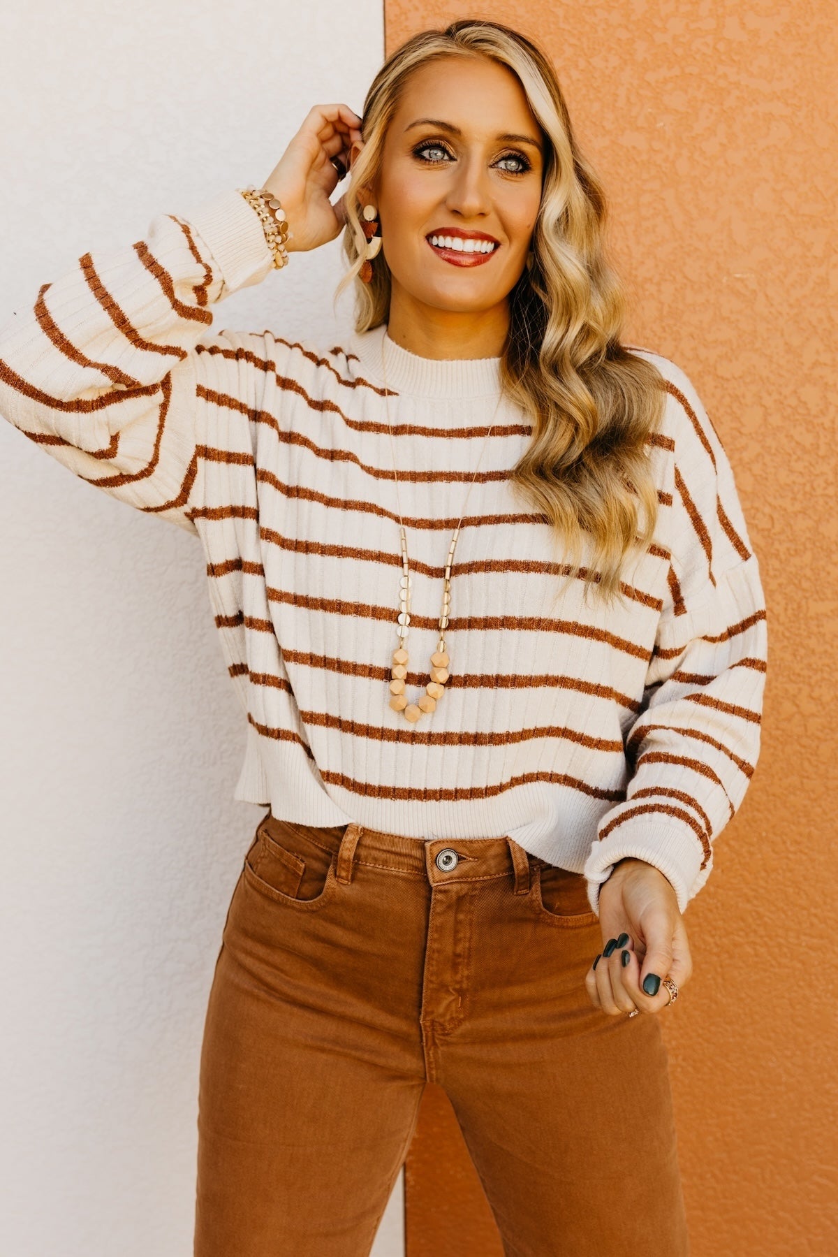 The Mia Striped Crew Neck Sweater