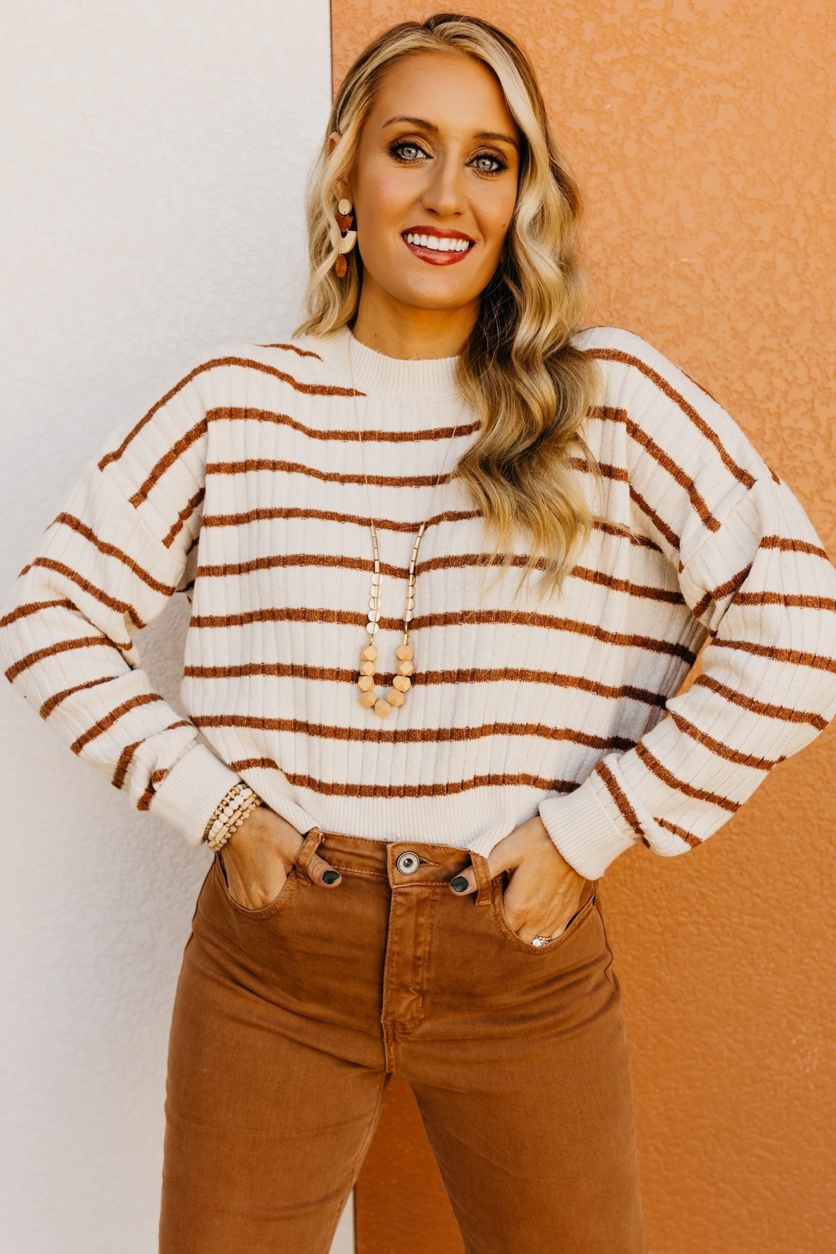 The Mia Striped Crew Neck Sweater