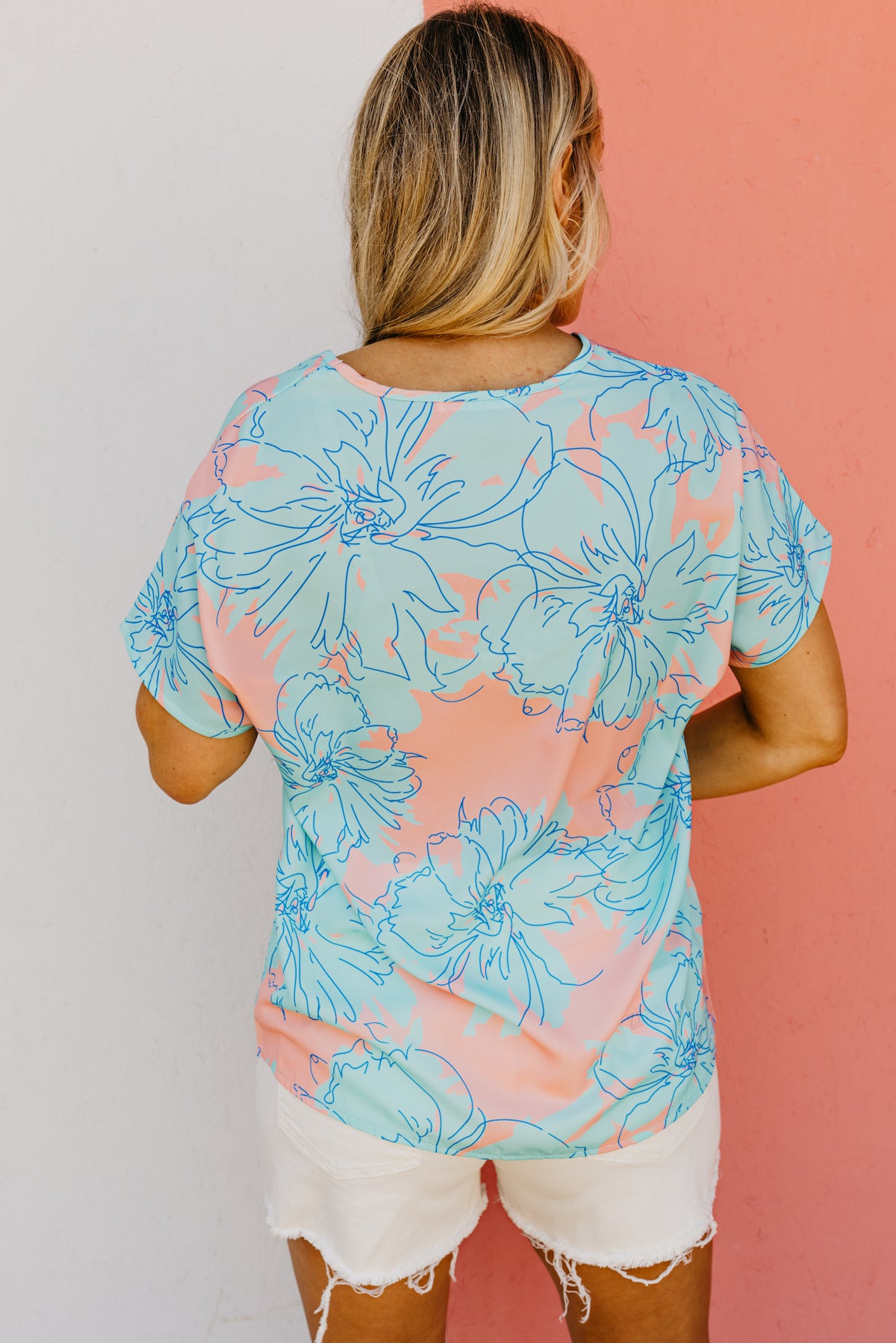 The Hallie Floral V Neck Blouse