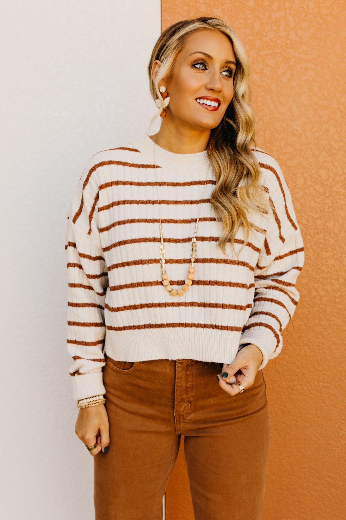 The Mia Striped Crew Neck Sweater