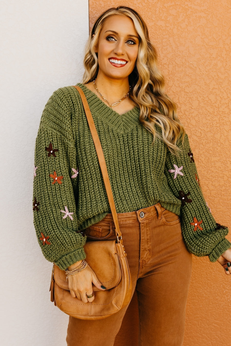 The Dario Floral Embroidered Chunky Knit Sweater