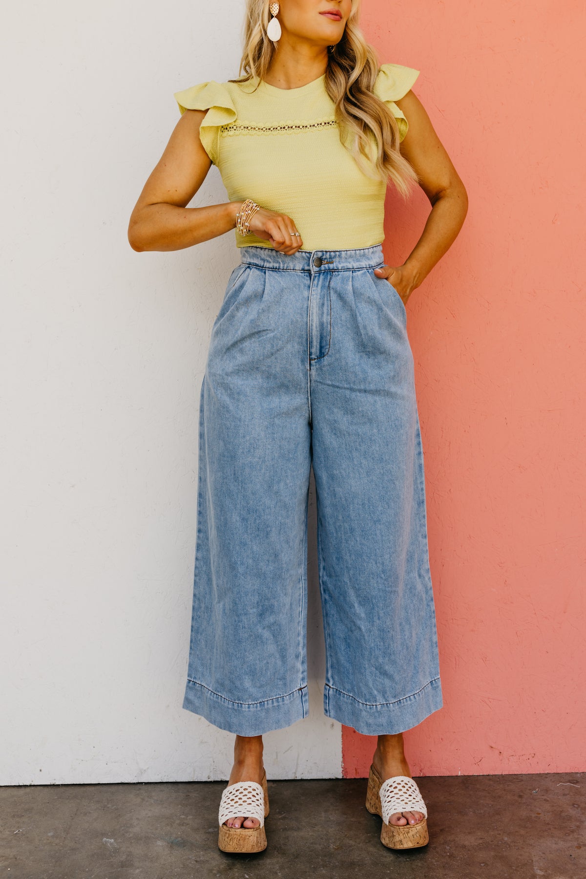 The Landyn Wide Leg Crop Jeans