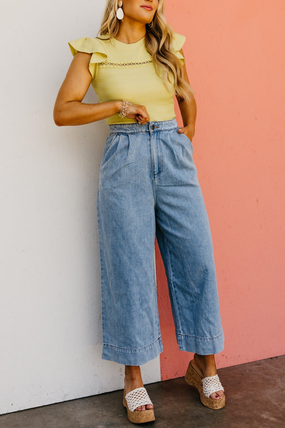 The Landyn Wide Leg Crop Jeans