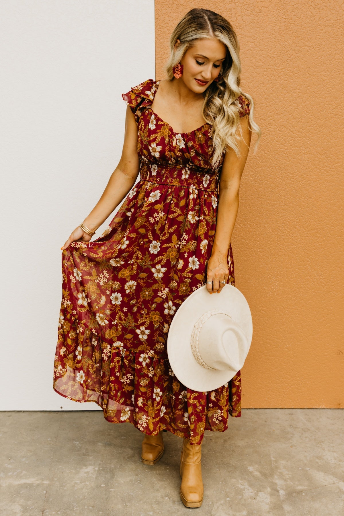 The Stanley Floral Back Tie Maxi Dress