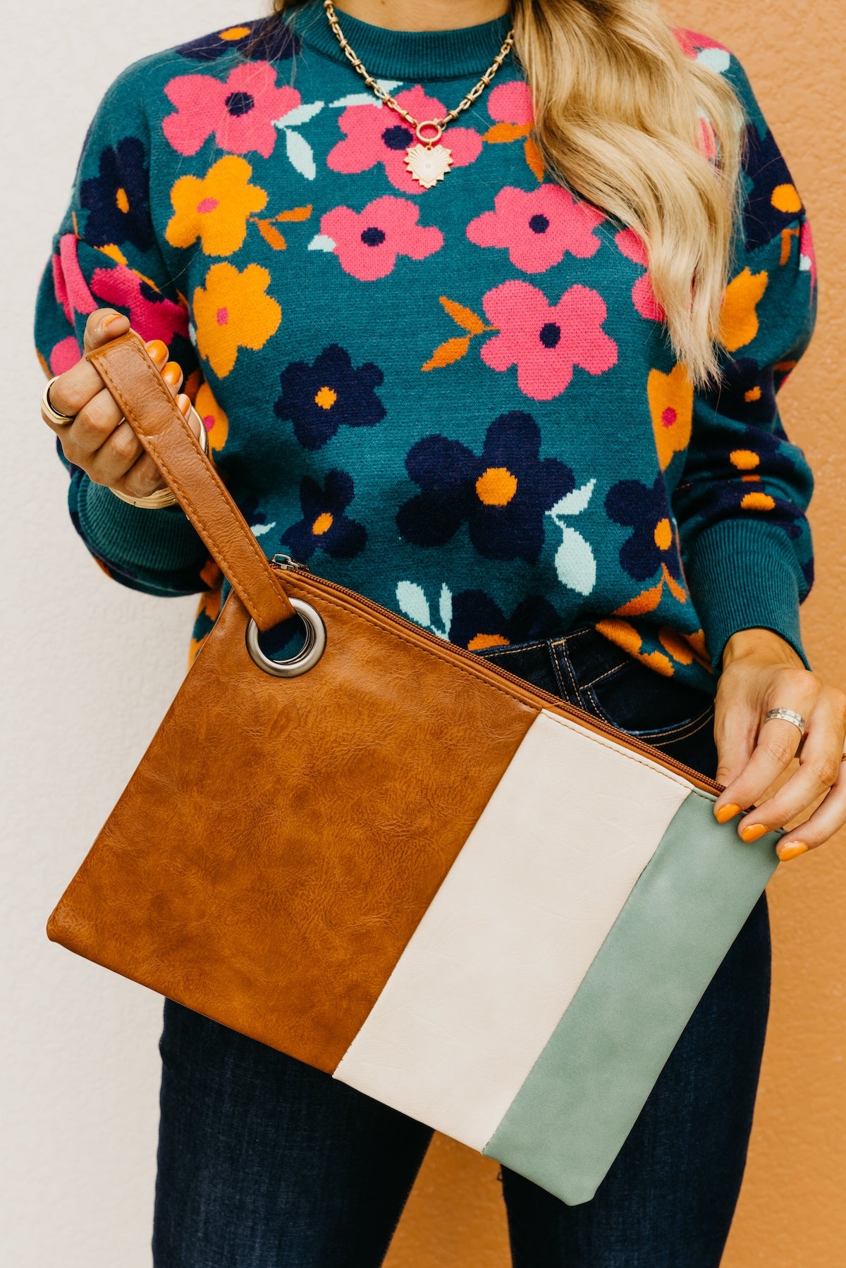 The Brielle Color Block Clutch