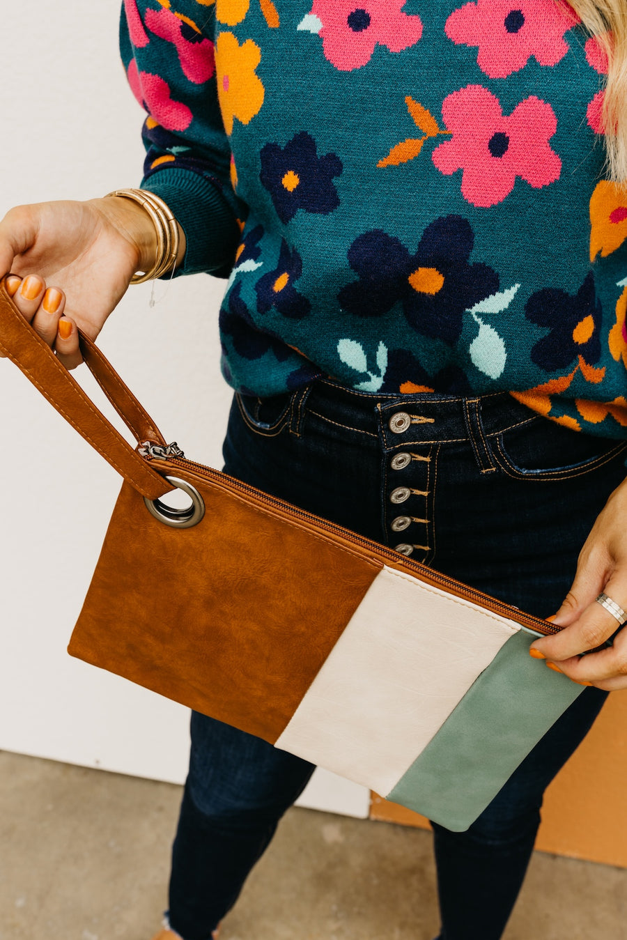 The Brielle Color Block Clutch