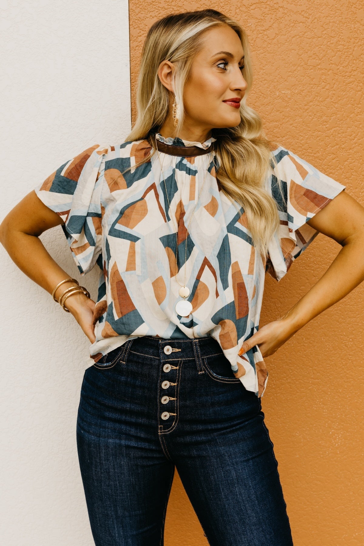 The Weber Printed Woven Blouse