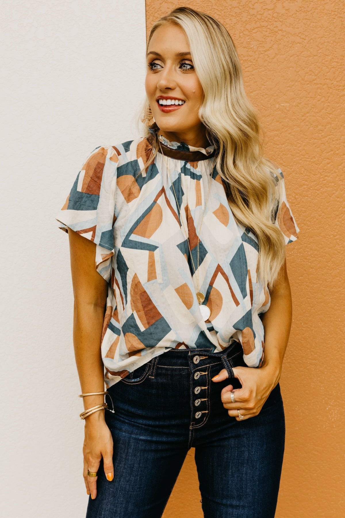 The Weber Printed Woven Blouse