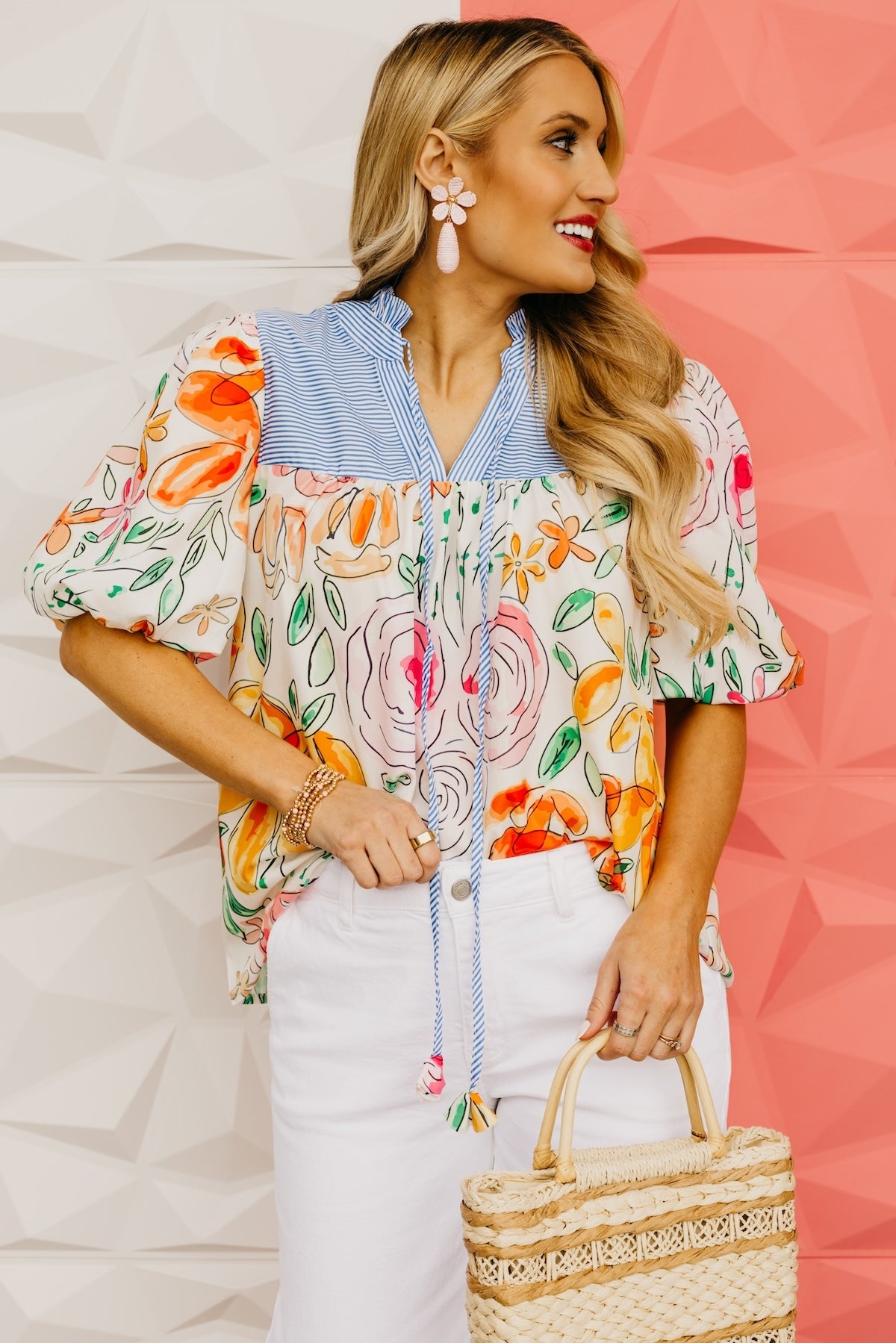 The Berardi Floral Puff Sleeve Blouse