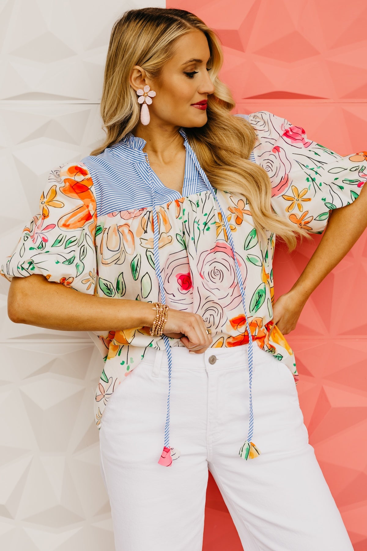 The Berardi Floral Puff Sleeve Blouse