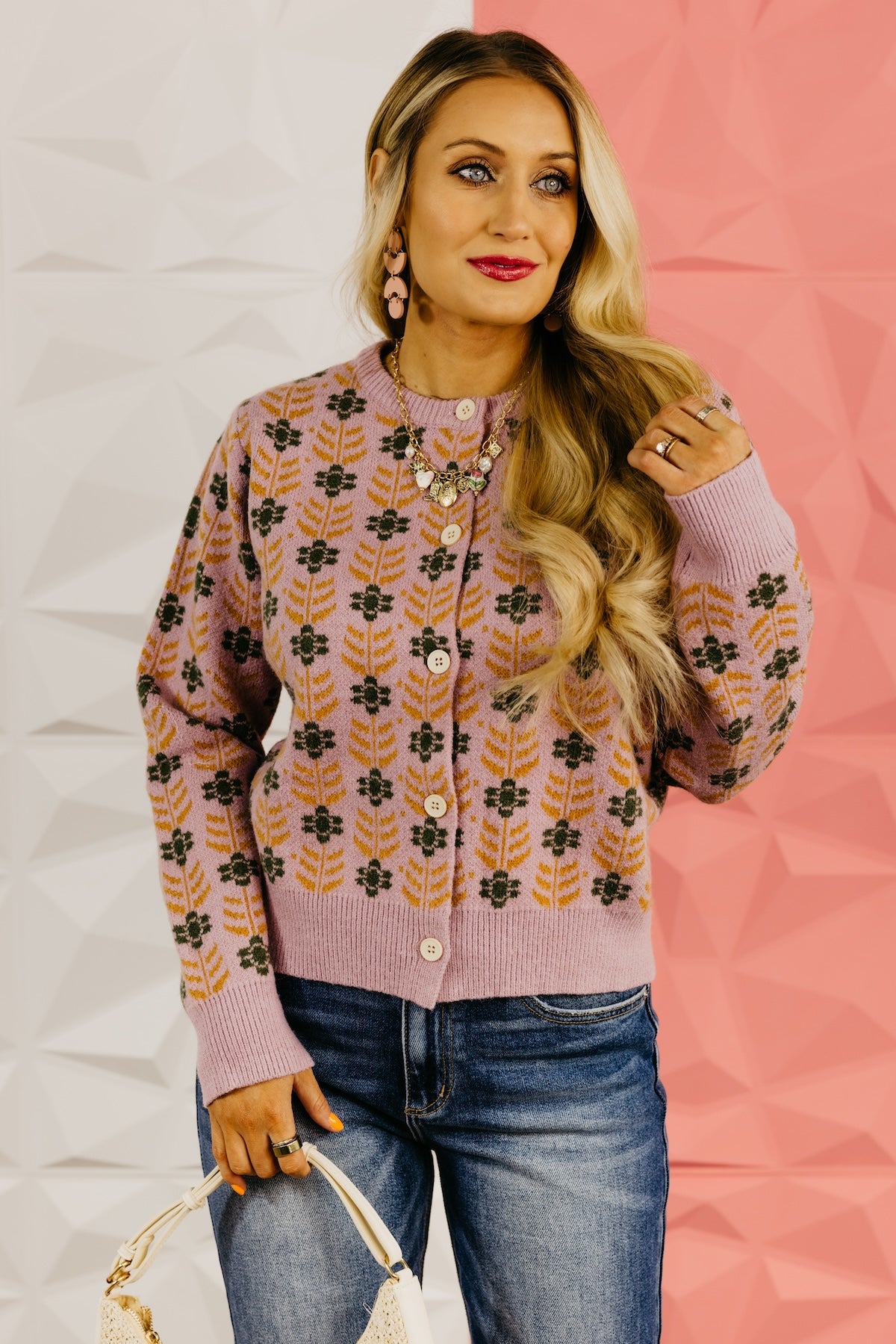 The Luis Floral Button Down Sweater Cardigan