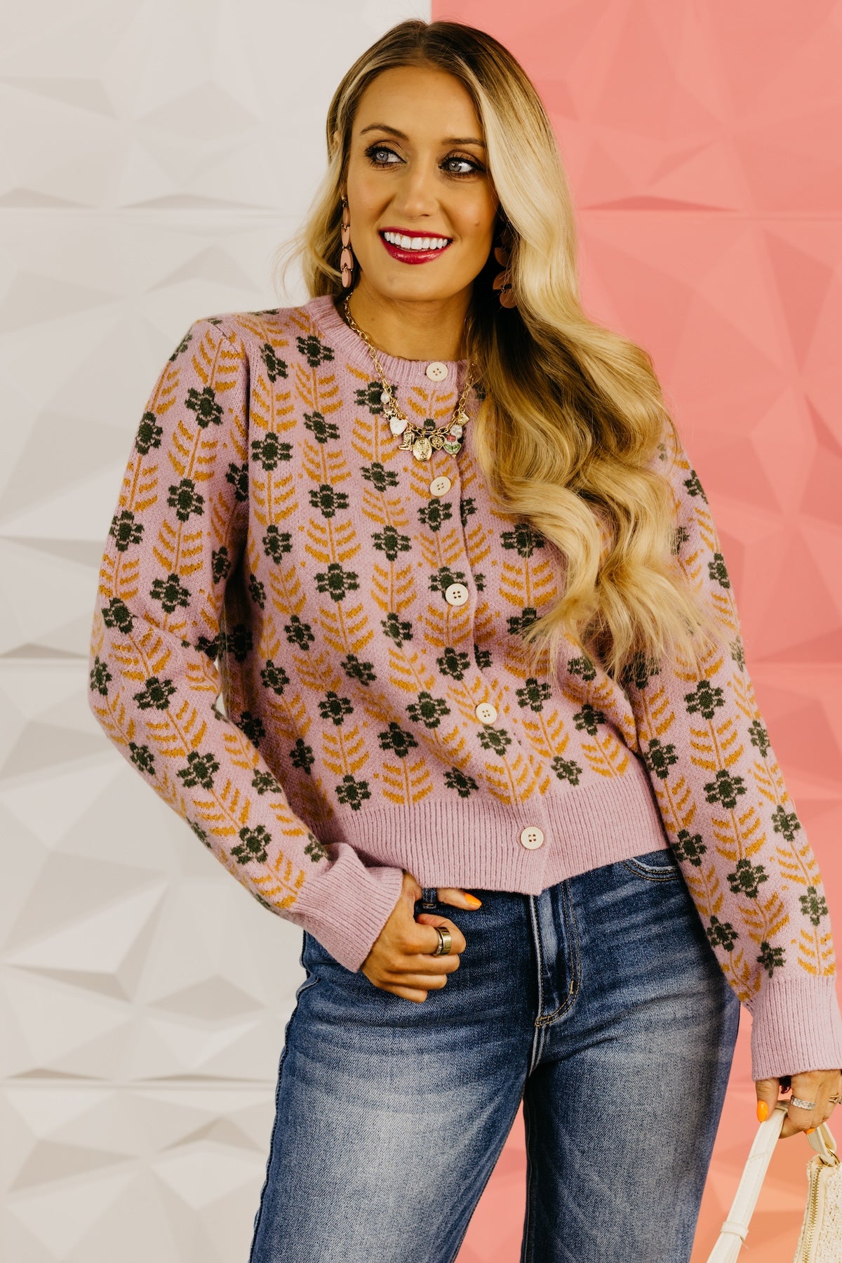 The Luis Floral Button Down Sweater Cardigan