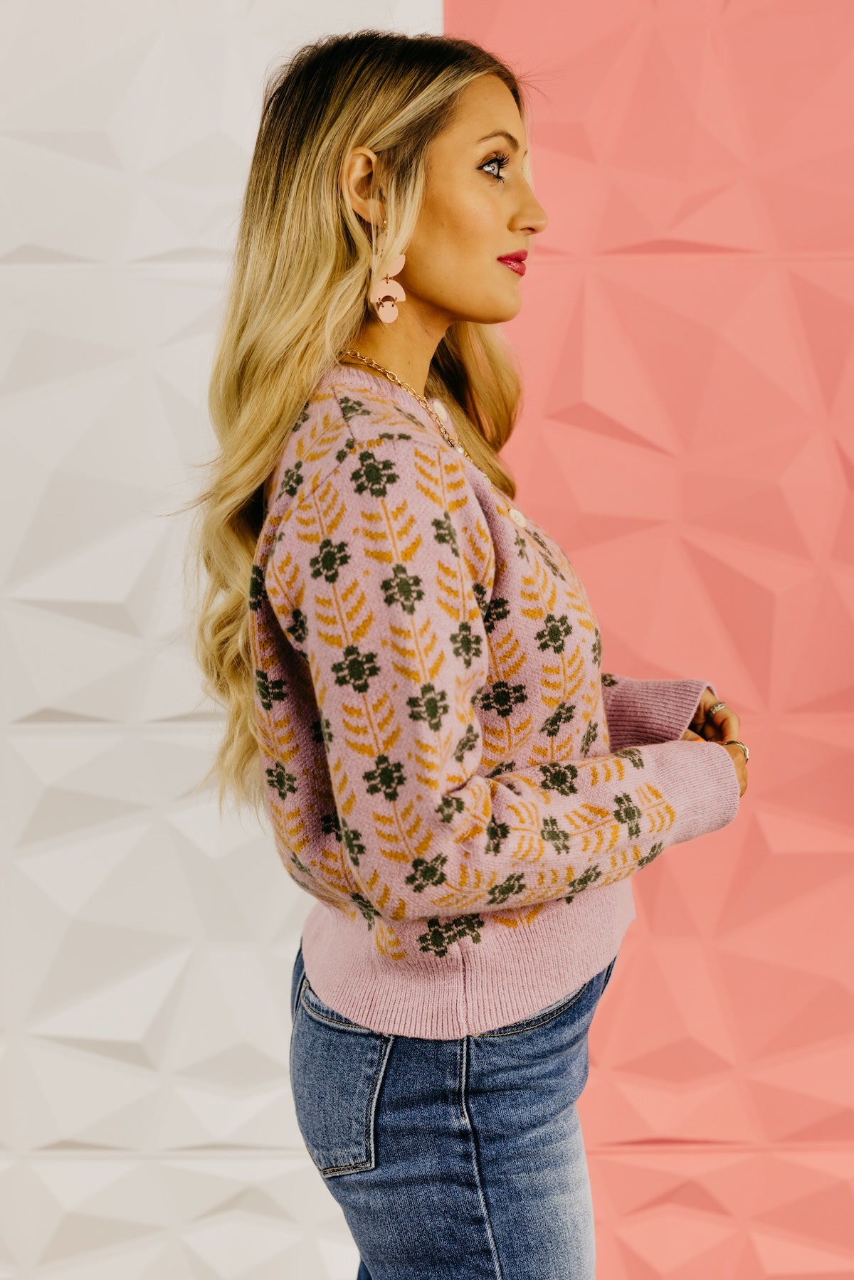 The Luis Floral Button Down Sweater Cardigan