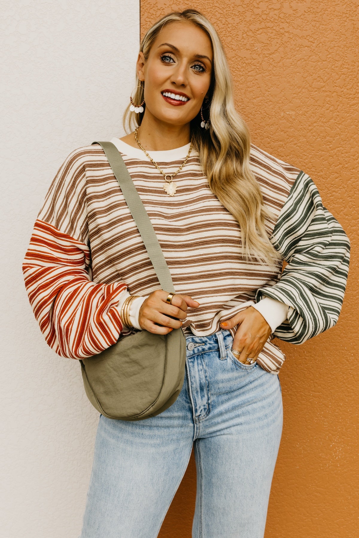 The Dalary Striped Color Block Pullover Sweater