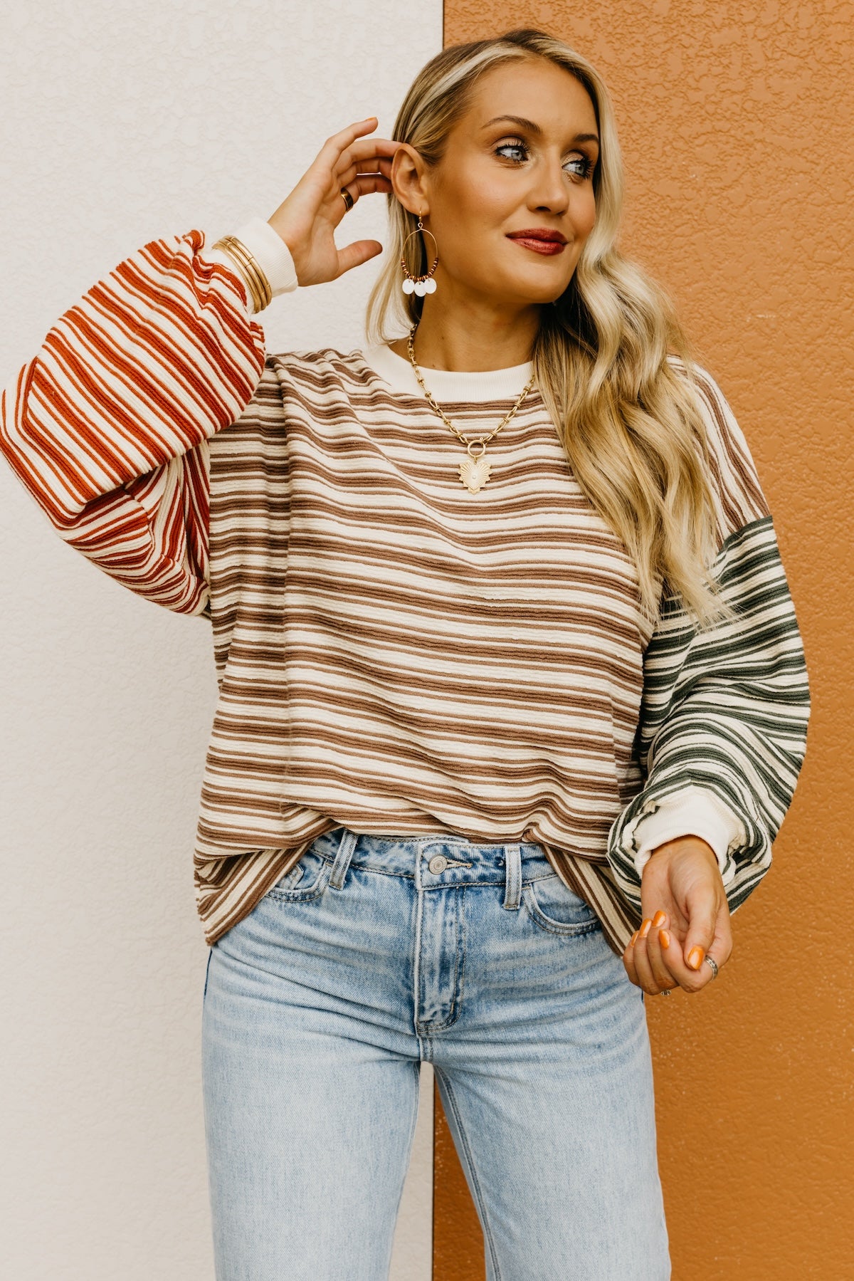 The Dalary Striped Color Block Pullover Sweater