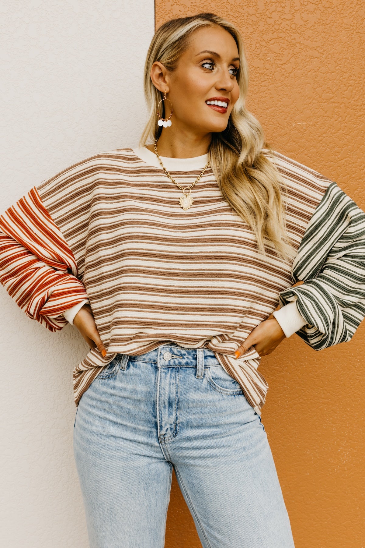 The Dalary Striped Color Block Pullover Sweater