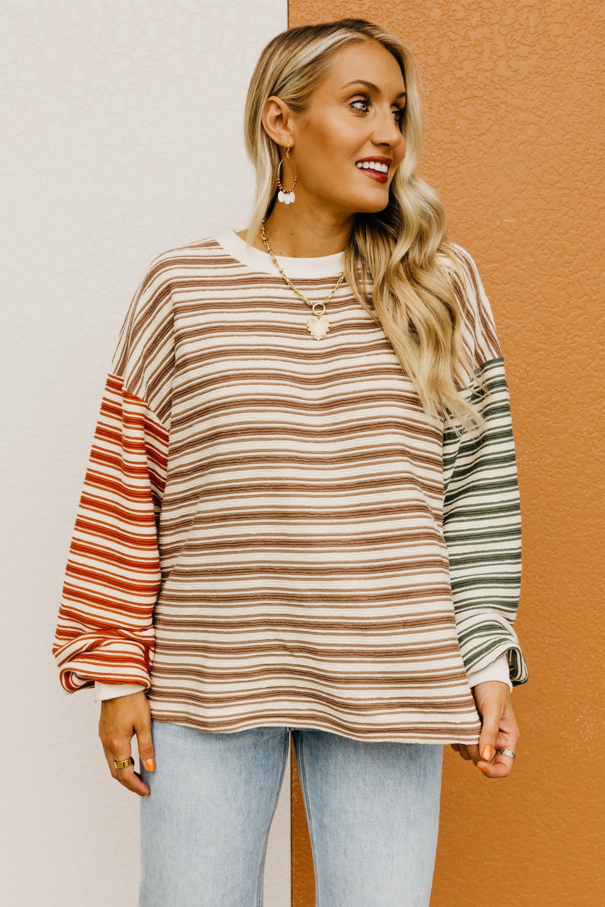 The Dalary Striped Color Block Pullover Sweater