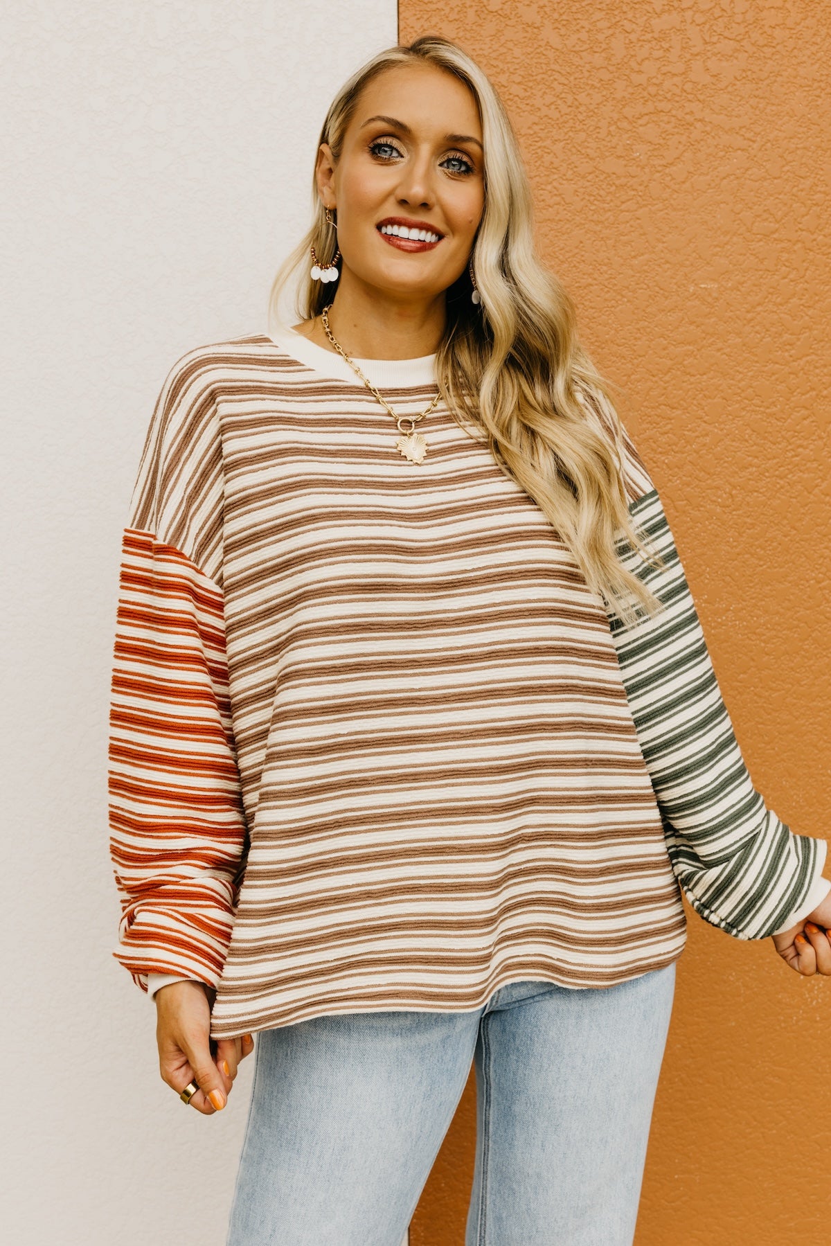 The Dalary Striped Color Block Pullover Sweater