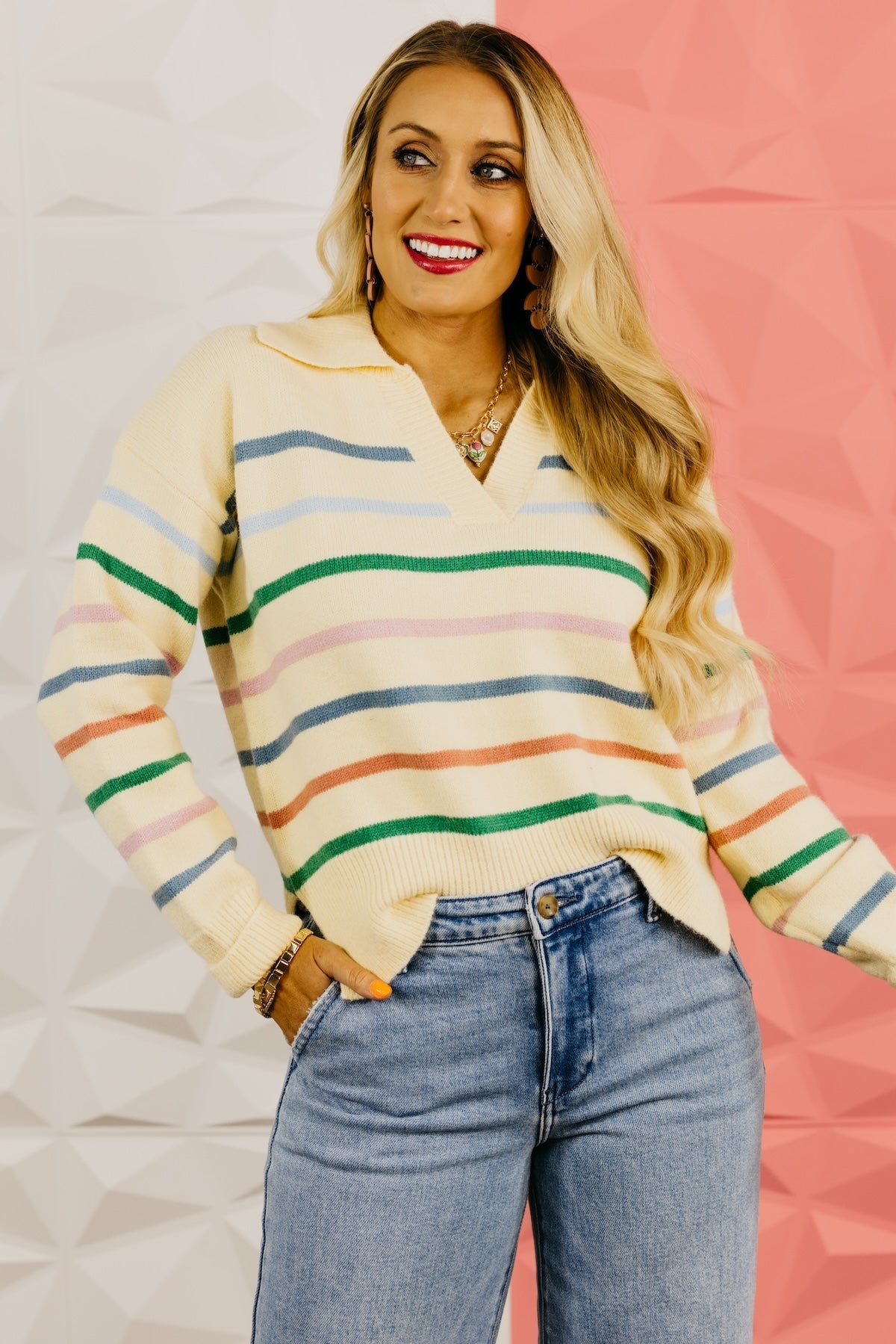 The Waylon Collar Striped Sweater