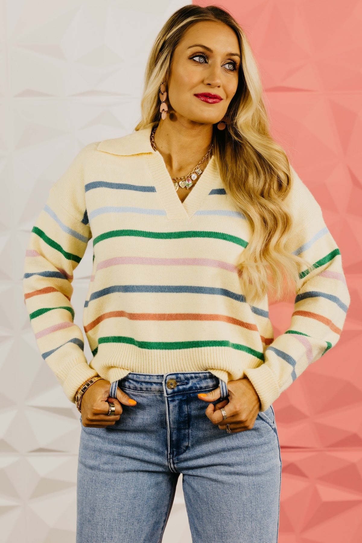 The Waylon Collar Striped Sweater