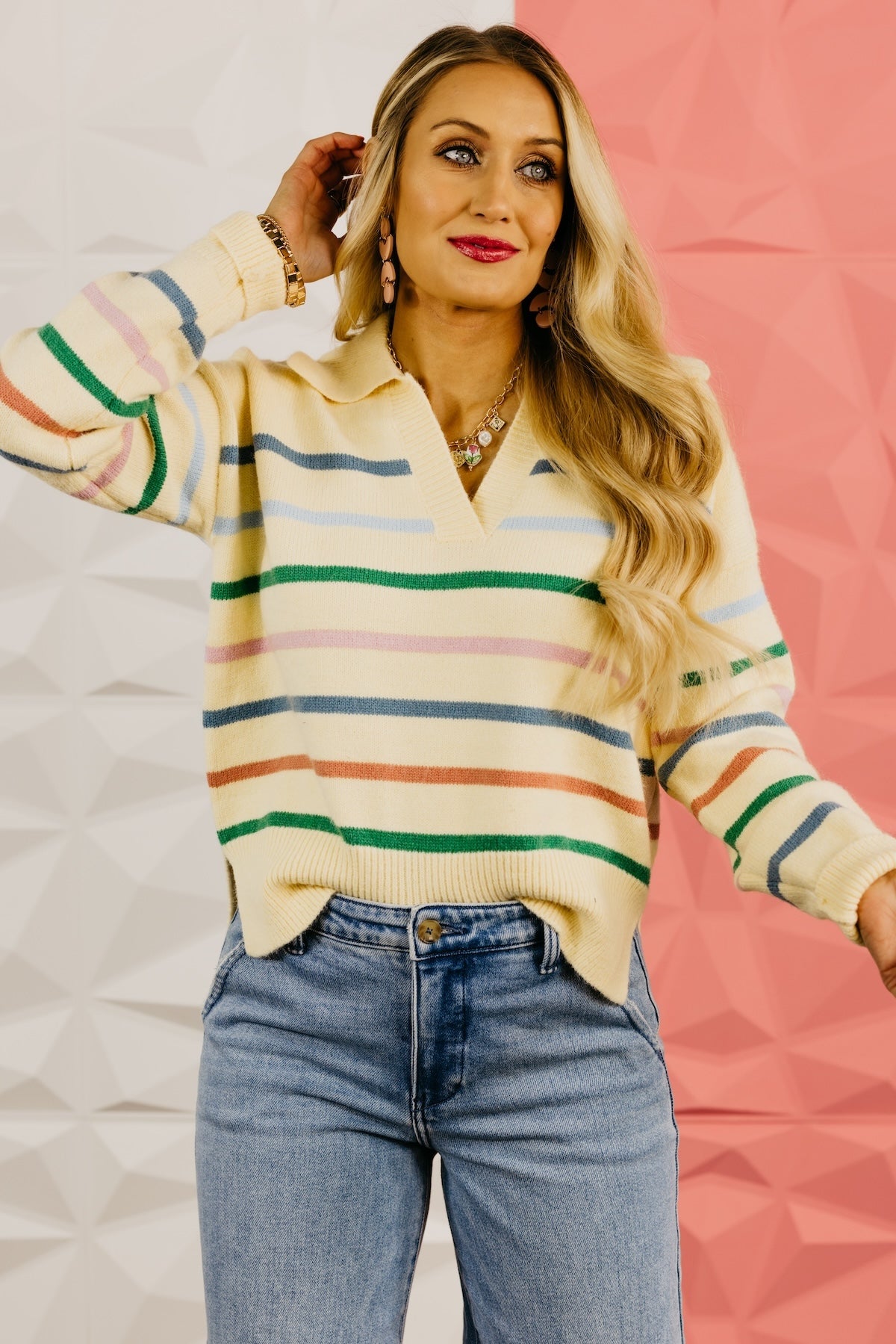 The Waylon Collar Striped Sweater