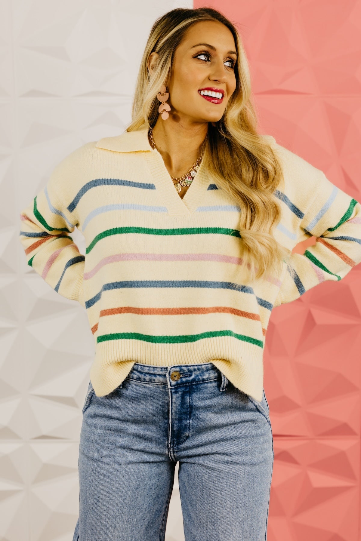 The Waylon Collar Striped Sweater