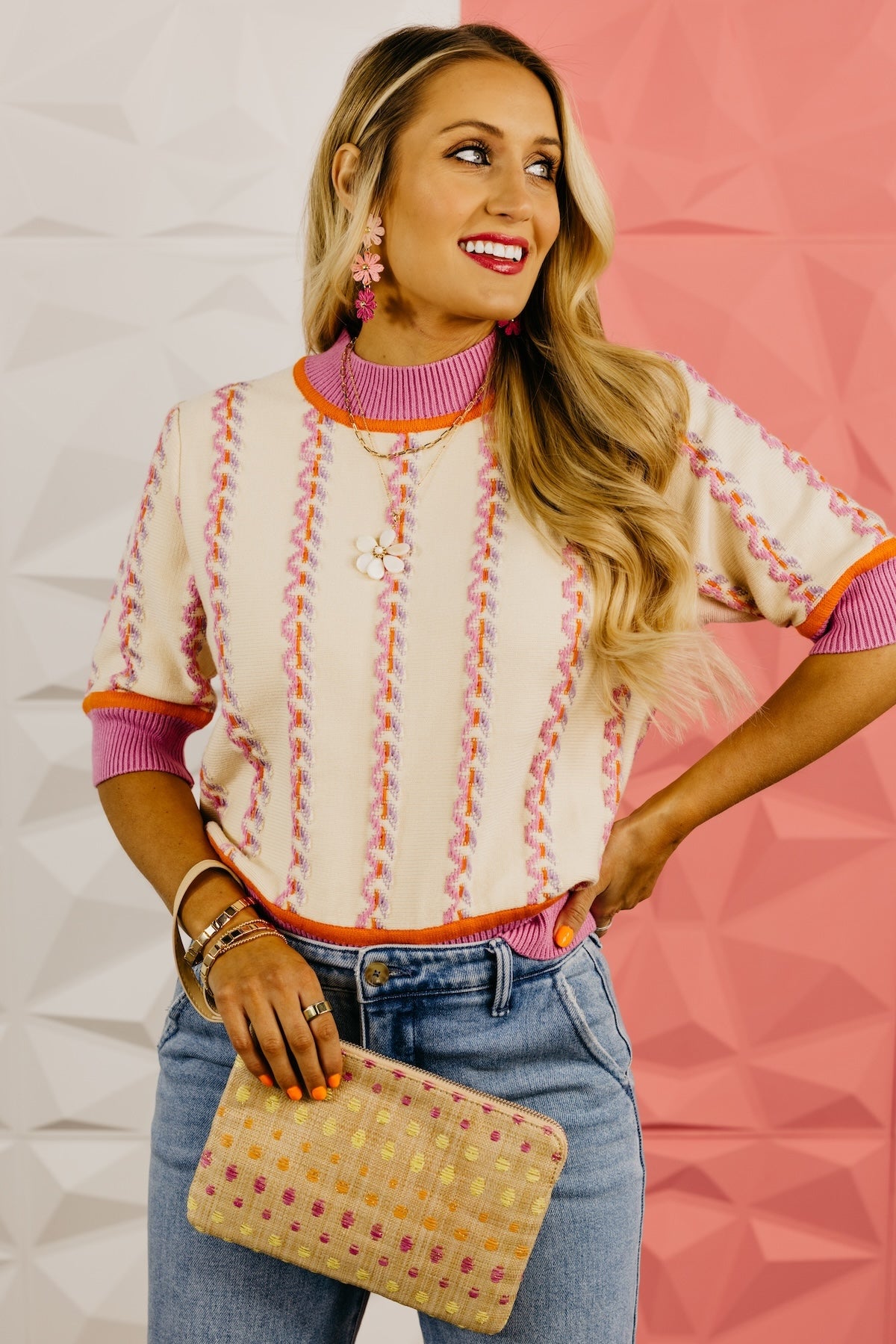 The Gretchen Embroidered Sweater Top