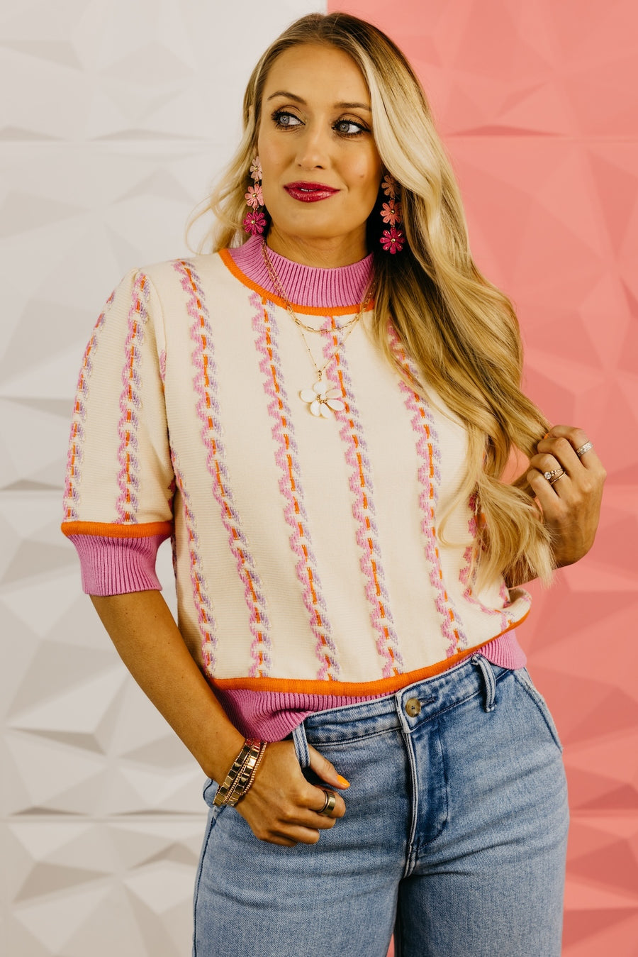 The Gretchen Embroidered Sweater Top