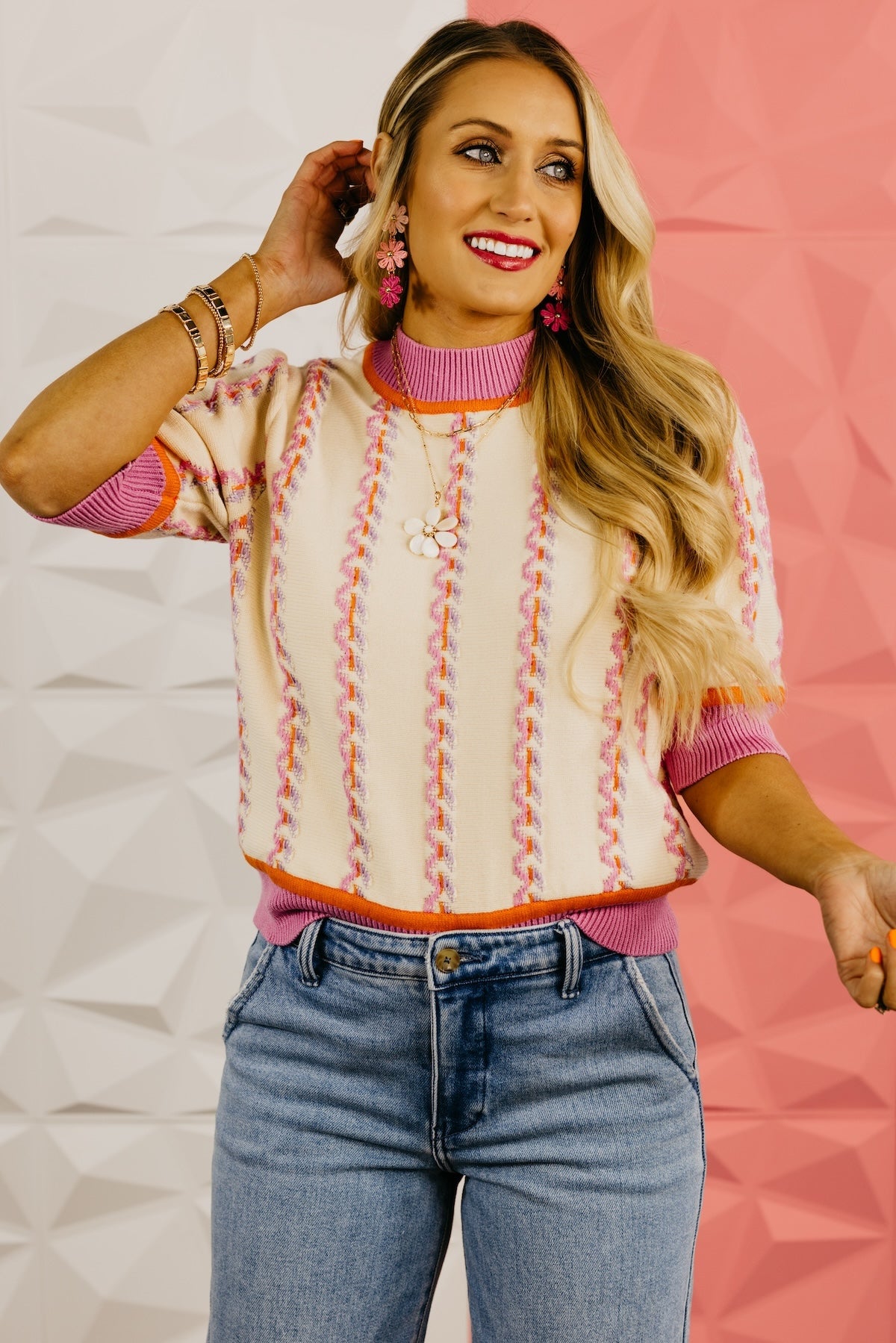 The Gretchen Embroidered Sweater Top