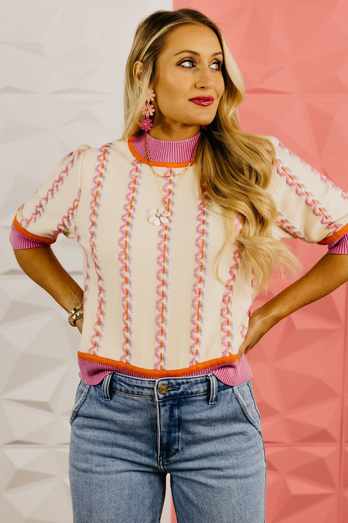 The Gretchen Embroidered Sweater Top