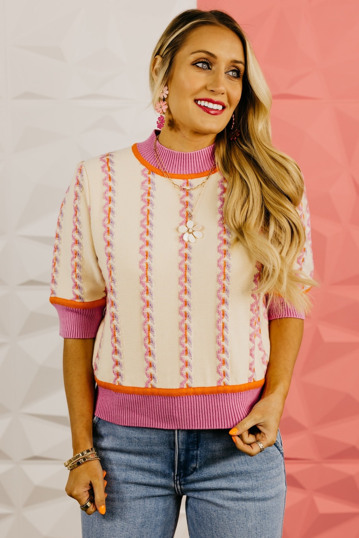 The Gretchen Embroidered Sweater Top