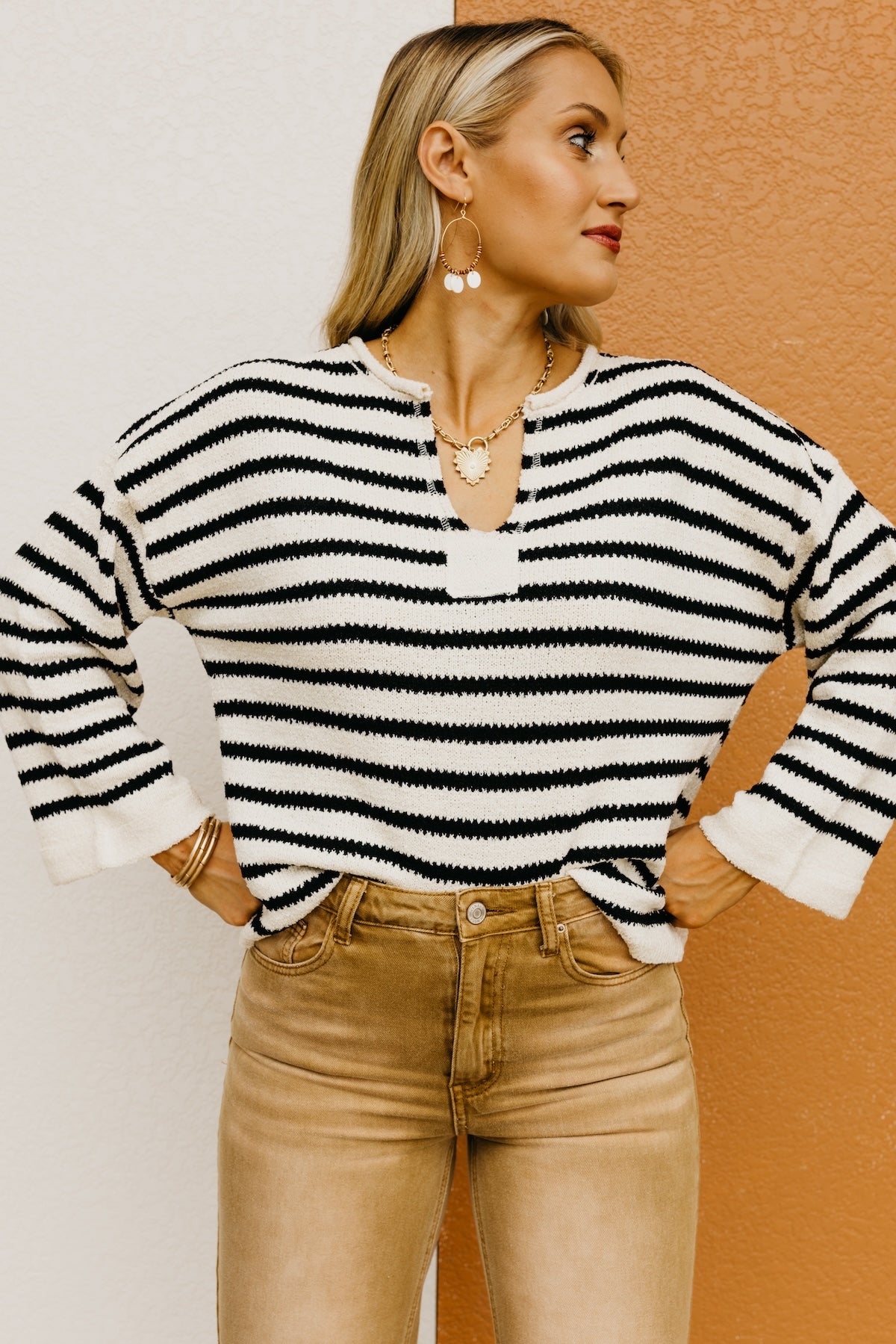 The Demetrius Split Neck Sweater