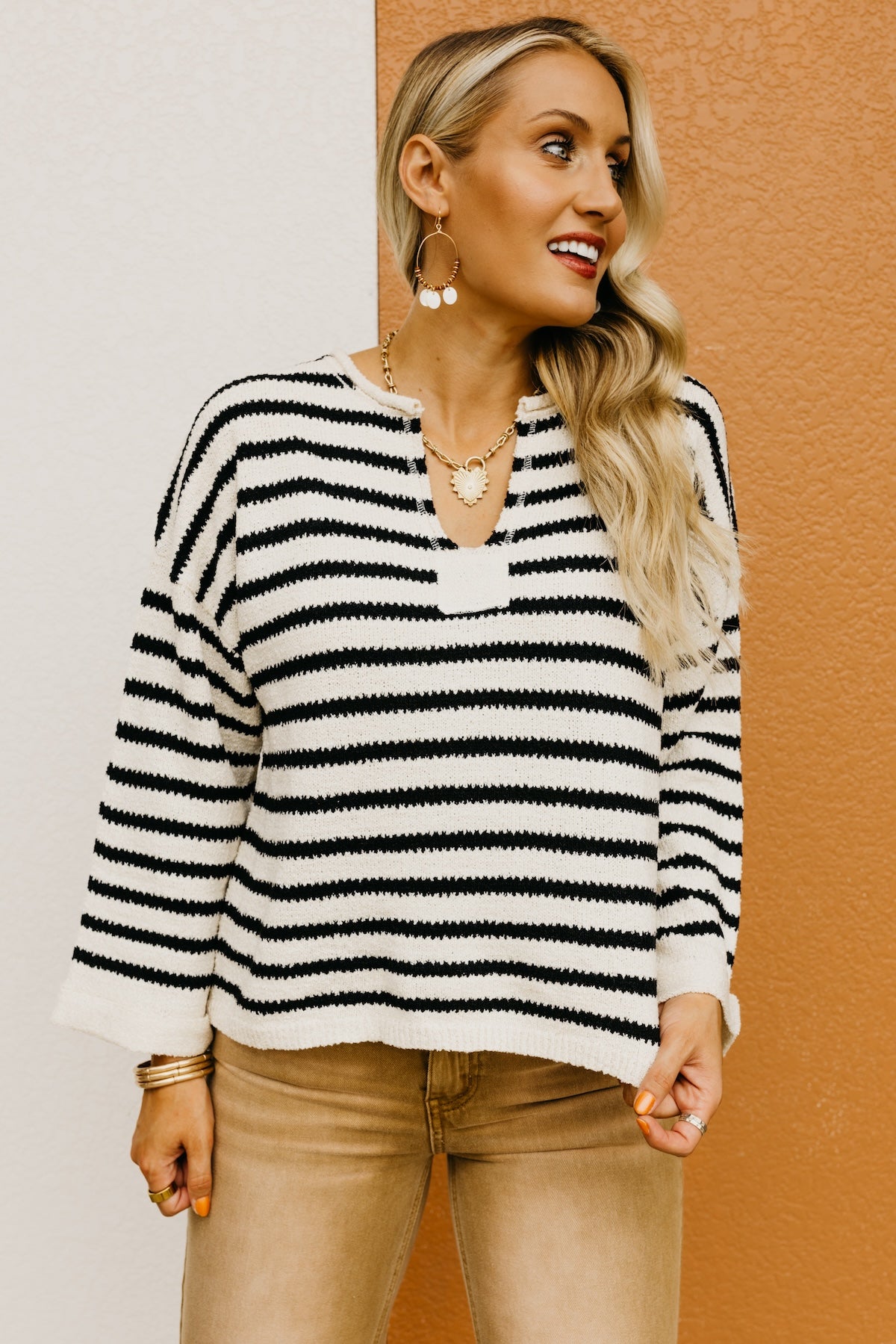 The Demetrius Split Neck Sweater