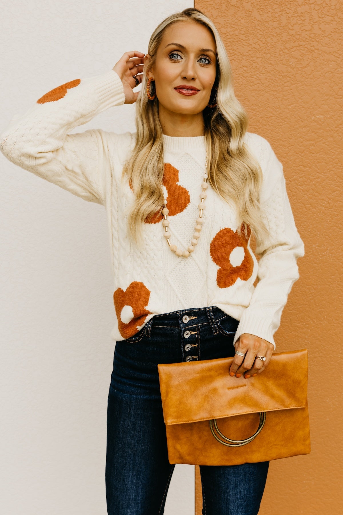 Wishlist | The Ansley Floral Cable Knit Sweater